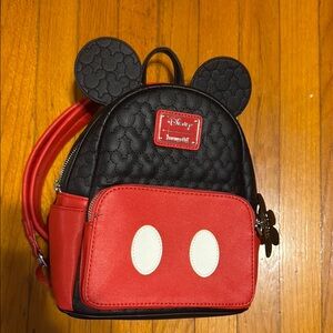Disney Mickey Mouse Loungefly Backpack - Black and Red